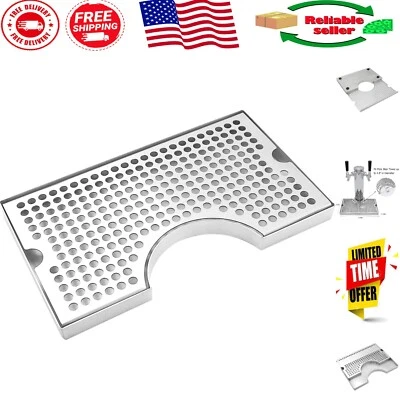 Bandeja de goteo de cerveza de acero inoxidable - Elegante accesorio Kegerator para el hogar Foto 1 de 4