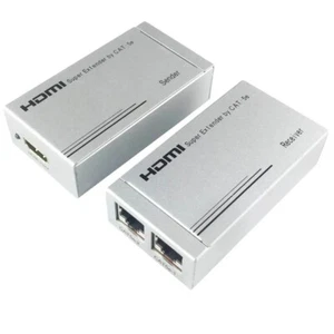 HDMI Extender über Dual Cat5e/6 Kabel bis zu 50M HDMI Ethernet Extender mit POC  - Bild 1 von 7