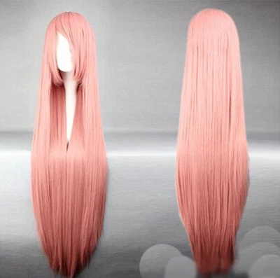 Pelucas completas súper largas de 100 cm disfraz de Halloween para disfraces cabello anime ondulado recto Foto 1 de 2