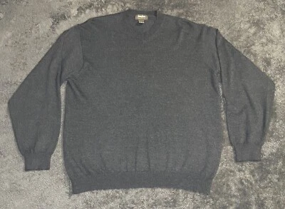 Suéter De Colección Neiman Marcus Exclusivo Cuello en V Para Hombre M Gris 100% Lana Merino Usado en Excelente Condición Foto 1 de 4