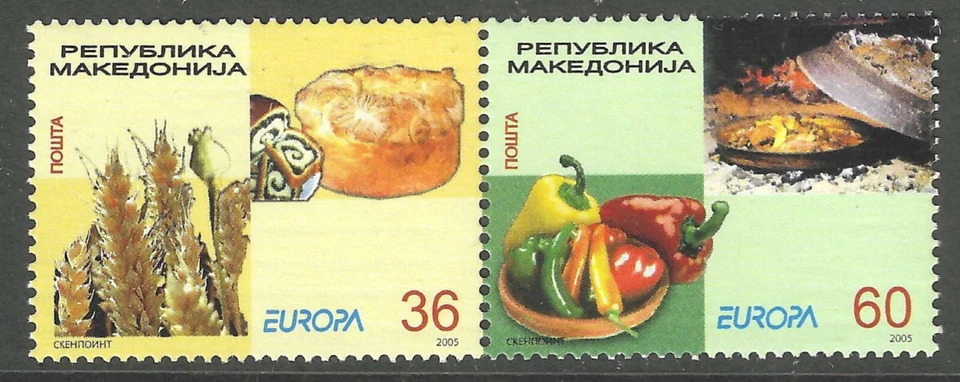 MACEDONIA # 331 双 MNH Cmplt 套装 PO 新鲜!! 欧罗巴 2005 ('25 SCV $5.75) — 第 1/1 张图片