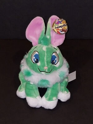 Neopets 2005 Speckled Cybunny 8" Plush TAGS 70116 Limited Too Green Bunny Rabbit - Image 1 of 4