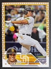 JUAN SOTO 2023 Topps Gold Stars Parallel Baseball Card #1 San Diego Padres