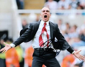 SUNDERLAND & WEST HAM: PAOLO DI CANIO SIGNED 10x8 CELEBRATION PHOTO+COA - Picture 1 of 1