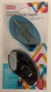 Office Depot einziehbares Korrekturband 2 Stück (1 EA-Packung von 2) - Brandneu - VERSAND 24 STUNDEN - Bild 1 von 12