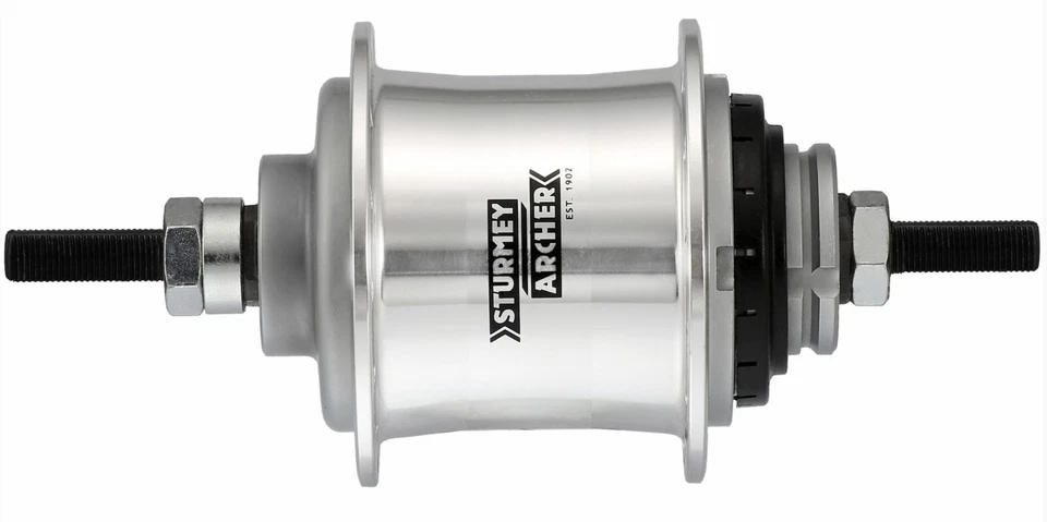 Sturmey Archer 2 Gang Automatic A2K Getriebebnabe silber 36 Loch Freilauf - Bild 1 von 1