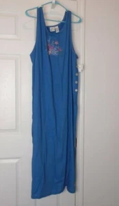 Koret City Blues Long Denim Dress w/ Embroidery - Size 20w - Picture 1 of 2