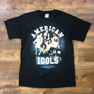 American Idol Live Summer Tour 2008 Concert Black Tee Shirt Mens Size Medium - Picture 1 of 12