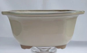 Bonsai Schale Keramik cremefarben und grau/grün - Bild 1 von 4