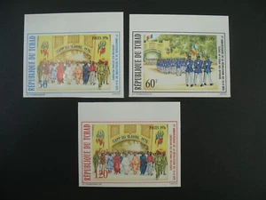 Tchad Non dentelé neuf** MNH-Imperf N° 316 à 318 1 er Anniversaire Révolution - Picture 1 of 1