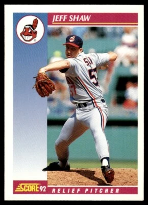 1992 Score #624 Jeff Shaw Cleveland Indians - Image 1 of 2