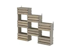 Pflanzenwand Holz Garten Hängegarten Vertikaler Blumenkasten 83x15x75 cm - Bild 1 von 3