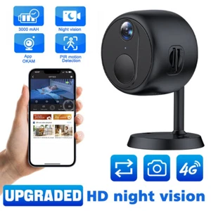 4G SIM Card 5MP Mini Camera Built-in Battery Motion Detection Home Security Cam - Picture 1 of 24