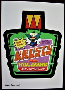 THE SIMPSONS - SIMPSONS MANIA! - Card #48 - "KRUSTY KOLOGNE" - INKWORKS 2001 - Picture 1 of 2