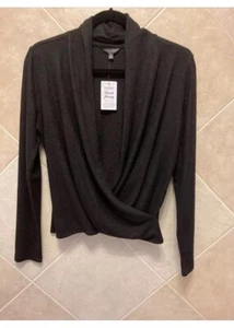 Lucky Brand Damen Cloud Jersey schwarz L/S Cross Over Pullover Gr. S/P - Bild 1 von 4