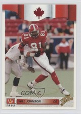 1992 All World CFL Foil Will Johnson #52