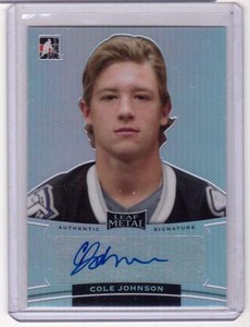 COLE JOHNSON /15 ITG Leaf Metal Rookie Autograph Auto #CJ1 Swift Current Broncos