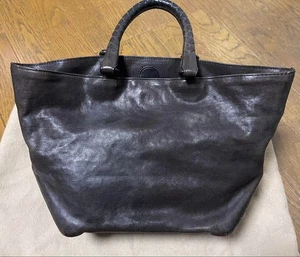 BOTTEGA VENETA Intrecciato Tote Bag Handbag Used Leather Dark Brown Unisex JAPAN - Picture 1 of 13