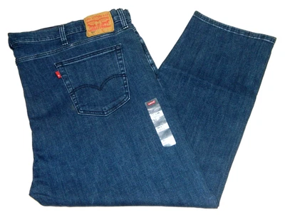 Pantalones de mezclilla para hombre Levi's NUEVOS 502 etiqueta elástica cónica regular 50x30 talla medida 50x27 Foto 1 de 4