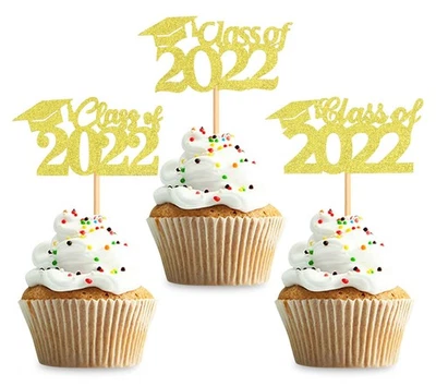 36 Упаковок 2022 выпускной Cupcake Toppers класса 2022 Cupcake медиаторы 2022 класса... - Изображение 1 из 4