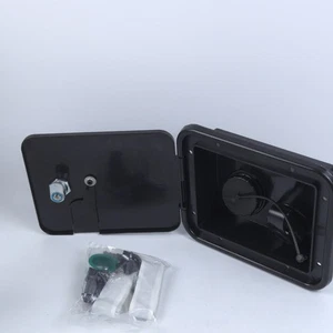 A01-2000BKVP Black Gravity/Brass City Water Inlet Hatch /Heavy-Duty Water Access - Picture 1 of 6