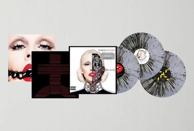 NewSealed Christina Aguilera Bionic 3xLP Clear Black Splatter Vinyl UO Exclusive - Image 1 of 2