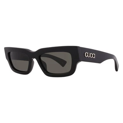 Óculos de sol masculino Gucci cinza retangular GG1838S 001 52 GG1838S 001 52 - Imagem 1 de 4