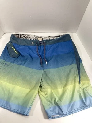 Volcom Board Swim Trunk Shorts Mens 38 Multicolor Pocket Drawstring Beach Logo - Image 1 of 4