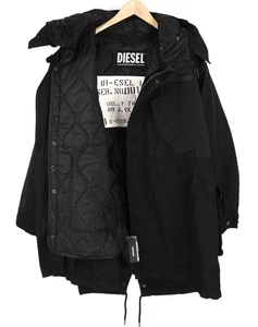 DIESEL W-Miles Herren Jacke L schwarz 2in1 Parka isoliert Kordelzugbund UVP475* - Bild 1 von 18