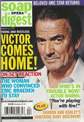 Soap Opera Digest Jan 26, 2010 ERIC BRAEDEN-WALT WILLEY-GALEN GERING-SHAUGHNESSY - Image 1 of 4