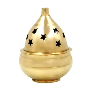 Brass Table Diya (Size 3) Brass Diya Oil Puja Lamp for Home OfficeDiwal (3 Inch) - Picture 1 of 3