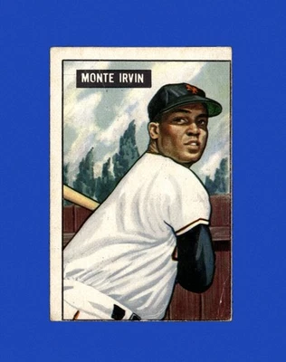 Bowman Set-Break #198 1951 Monte Irvin RC EN MUY BUEN ESTADO-VGEX (arrugue) *GMCARDS* Foto 1 de 2