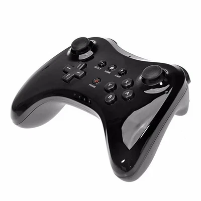 Controlador de juego profesional inalámbrico Bluetooth Gamepad negro para consola Nintendo Wii U Foto 1 de 2