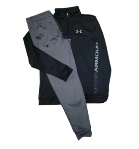 Under Armour Youth XL Gray/Black Athletic Pants & Full Zip Jacket Set - Picture 1 of 14