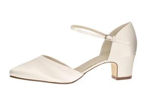 Rainbow Club Tracey Brautschuhe Satin Riemchen Pumps Gr. 39,5 Ivory Creme - Bild 1 von 4