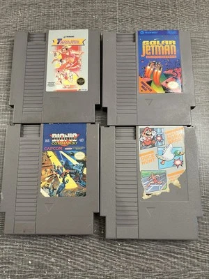 Lot of 4 Cosmetically Flawed NES Games; Bionic Commando, Solar Jetman, & more - Image 1 of 4