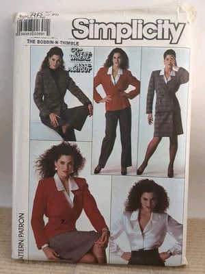 Simplicity 8295 Pattern Blouse Skirt Pants Lined Jacket Misses Sz 14-20 UNCUT - Image 1 of 4
