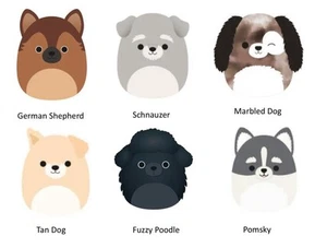 Squishmallows 5” mini "Dog squad" 2025 Stuffed Plush by Jazwares, set of 6 - Picture 1 of 2