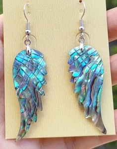 5 Paar Natur Ohrringe Perlen Smart Feder Flügel - Bild 1 von 1