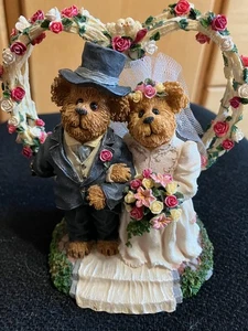 Boyds Bearstone Doug and Jill...A Day to Remember Braut Bräutigam Resin 2277930 - Bild 1 von 4