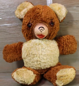 Vintage Rubber Snout Nose Teddy Bear Plush 11" Hand Sewn - Picture 1 of 10