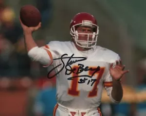 Foto firmada de STEVE DEBERG 8x10 de NFL KANSAS CITY CHEFS con holograma certificado de autenticidad - Imagen 1 de 2
