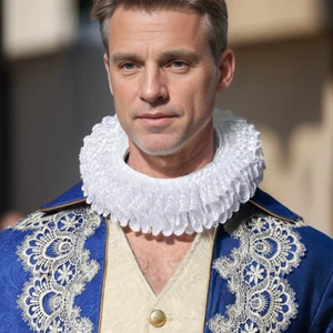 Elizabethan Detachable Ruffled Collar Neck Ruff Collar Victorian Punk Cosplay - Picture 1 of 71