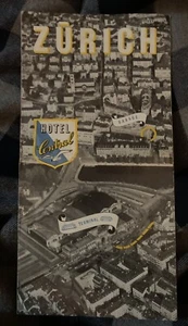 Zurigo Hotel Central Broshure Pubblicità Vintage - Foto 1 di 4