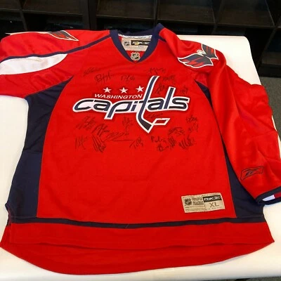 2009-10 Washington Capitals Team Signed Game Jersey Alexander Ovechkin PSA DNA - Image 1 of 4