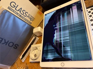 Apple iPad Pro 10.5 (64gb) Cellular Unlock (A1709) LCD Damaged {FMI-OFF} REPAIR - Picture 1 of 13