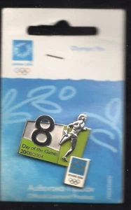 ATHENS 2004 OLYMPIC GAMES COUNTDOWN PIN. 8TH DAY. IN ENGLISH. TRACK & FIELD - Picture 1 of 1