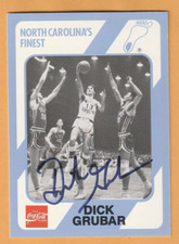 Dick Grubar North Carolina Tar Heels AUTO Signed Card #88 Indiana Pacers 2I