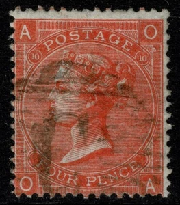 1865 GB Used Abroad Constantinople 'C' 4d Vermilion SG94/Z92 Pl 10 OA Fine Used - Picture 1 of 1