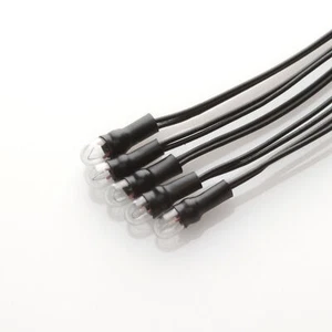 5 x 8V 60mA / Birne Lampe / Miniature Lamp Bulb / T1 / 3mm x 7mm + Kabel - Picture 1 of 3